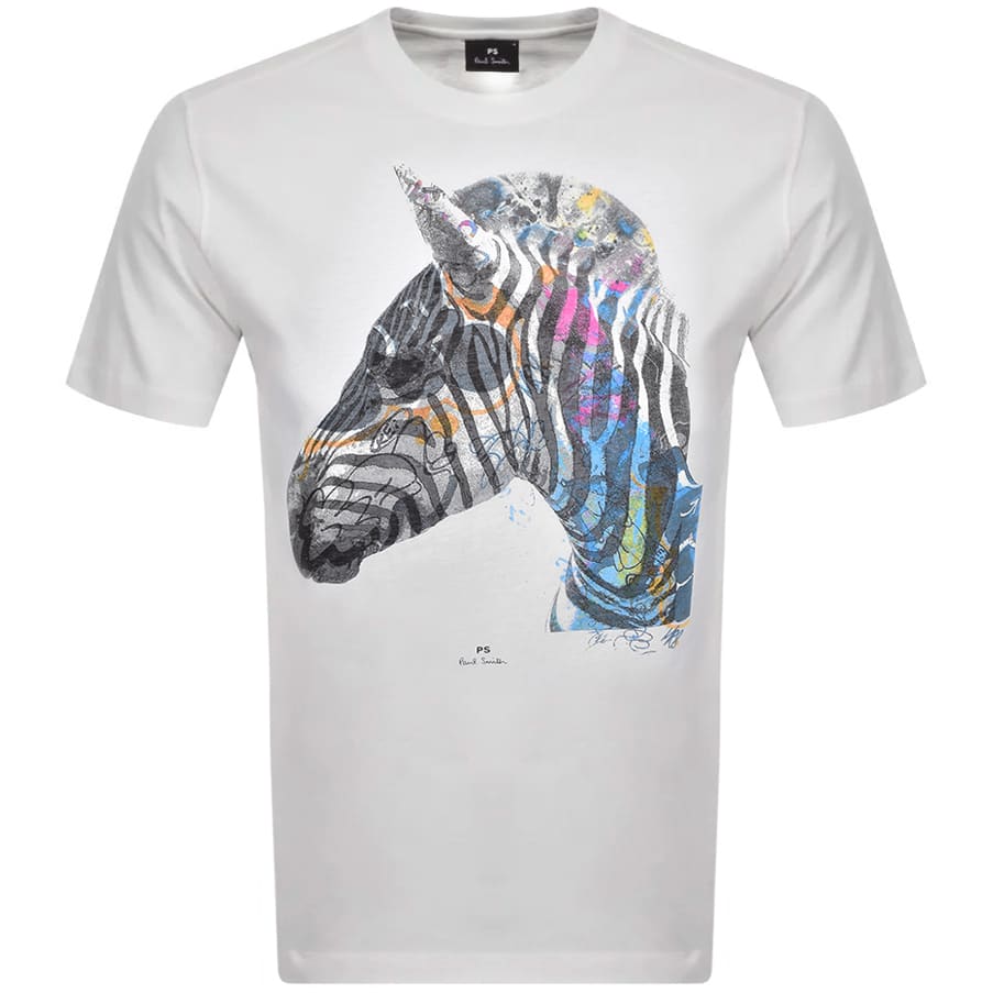 Alternative Image for ProductPS By Paul Smith Graffiti Zebra Logo T Shirt White1